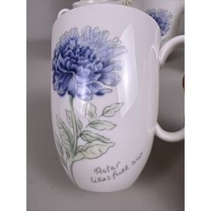 Lenox Artist Sketchbook Blue Aster Mug Coffee Tea Set Of 4 New In‎ box